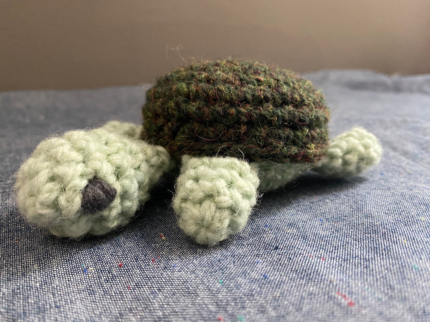 Plush Turtle - Hand crocheted in Regenerative Canadian Wool