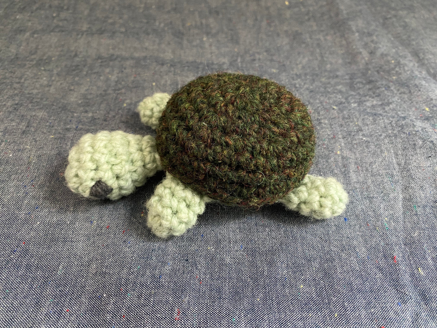 Plush Turtle - Hand crocheted in Regenerative Canadian Wool