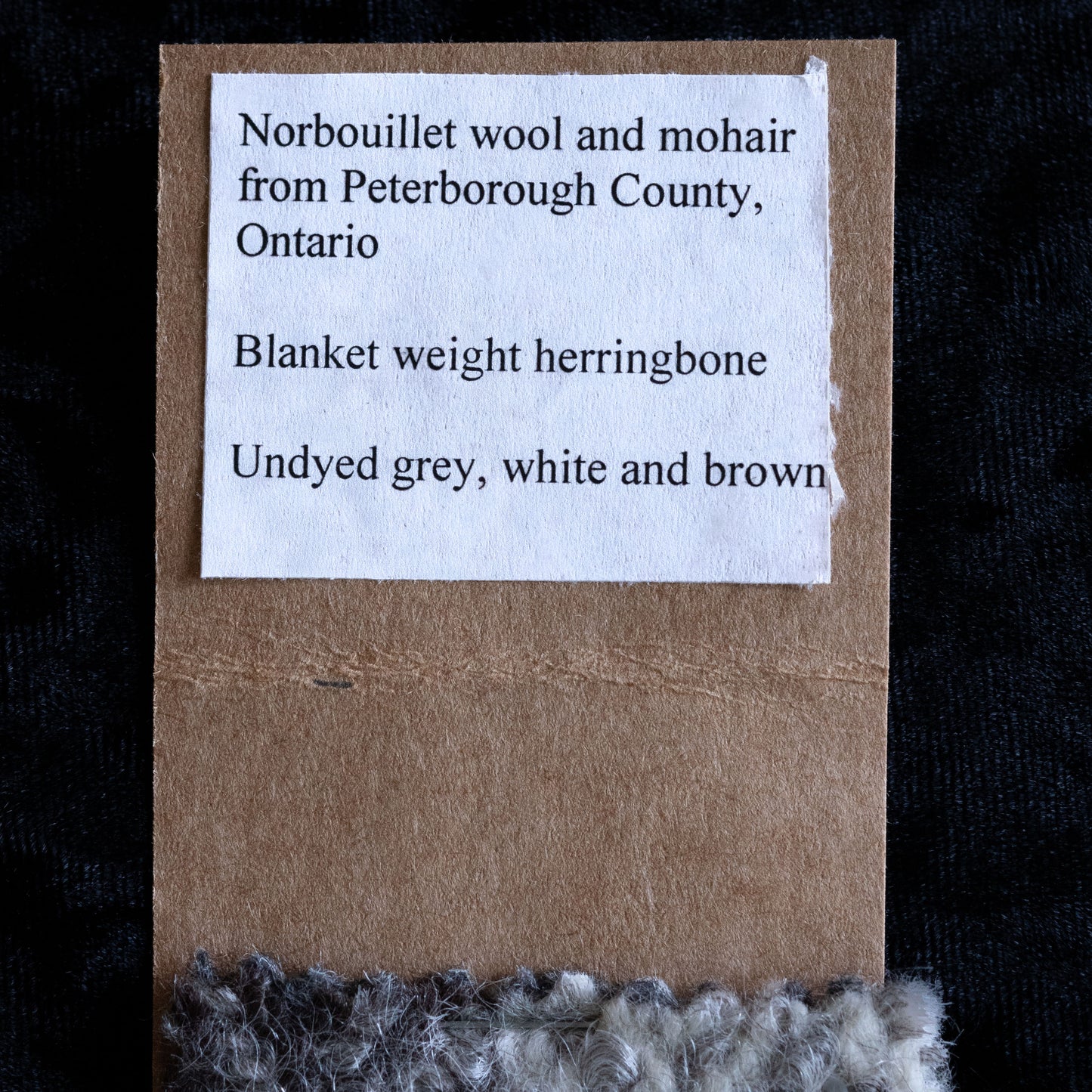 Undyed Blanket Weight Herringbone Canadian Fabric
